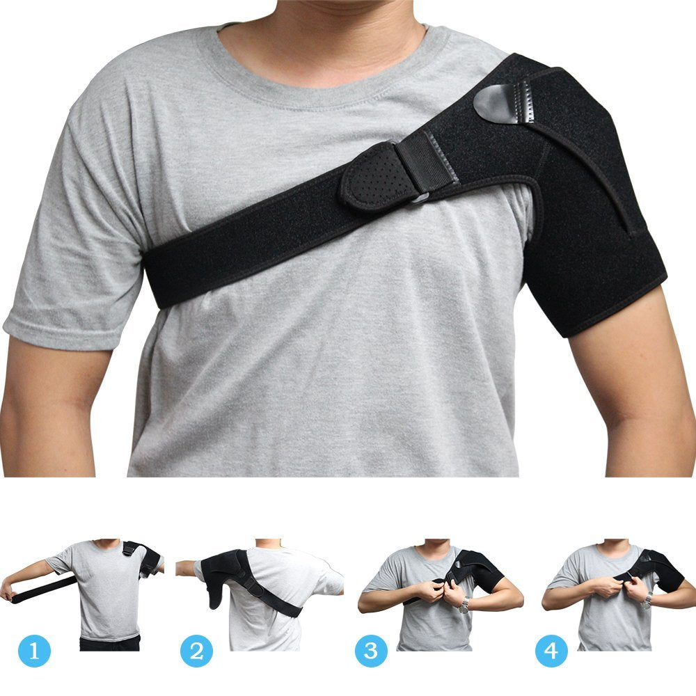 Adjustable Left/Right Shoulder Support Bandage Protector Brace Joint Pain Injury Shoulder Strap