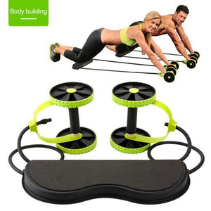 AB Wheels Roller Stretch Elastic Abdominal Resistance Pull Rope Tool AB roller for Abdominal muscle trainer exercise 7