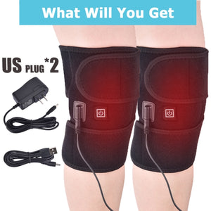 Heating Knee Pads Knee Brace Support Pads Thermal Heat Therapy Wrap Hot Compress Knee Massager for Cramps Arthritis Pain Relief