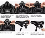 Load image into Gallery viewer, INBIKE Soft Wide Bicycle Saddle Comfortable Bike Seat Vintage Bicycle PU Saddle Pad Waterproof Cycling Parts Accessories
