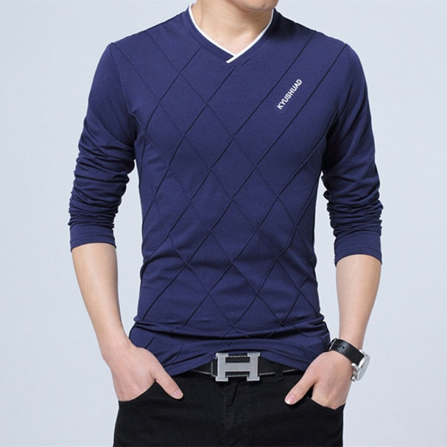 Men's Casual V Neck Top