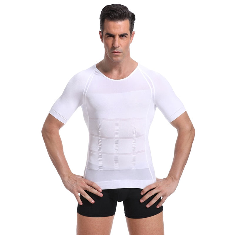 YBFDO Men's Thermal Body Shaper Slimming Shirt Shapers Compression