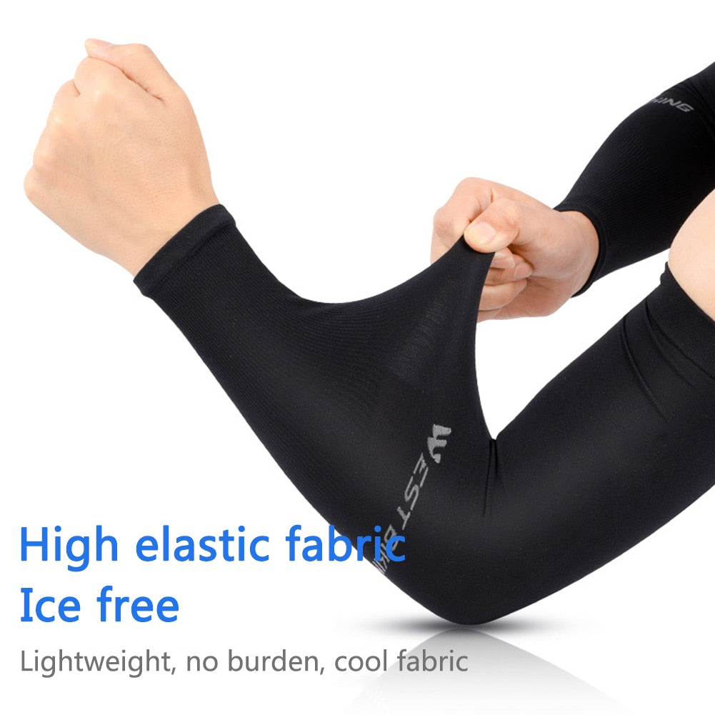 West Biking Outdoor Ice Silk Sunscreen Riding Sleeve Driving Arm Guards Sleeves