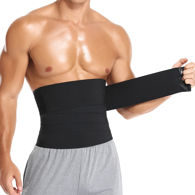Men Waist Trainer Body Shaper Male Abdomen Reducer Bandage Wrap