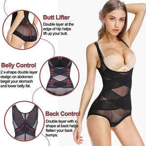 Shapewear Bodysuit for Women Tummy Control Butt Lifter Panty Hi-Waist Trainer Stomach Body Shaper Slimming Girdles